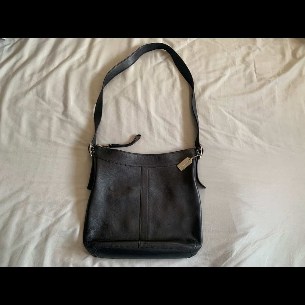 Black Coach Shoulder Duffle Bag